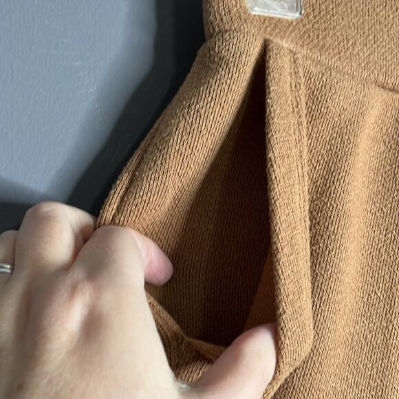 Zara Brown Knit Elastic Waist Joggers Size Medium - Picture 4 of 7